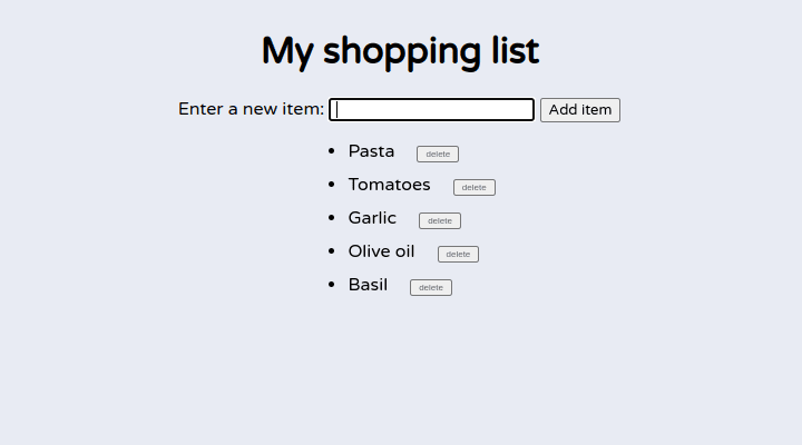 Shopping List